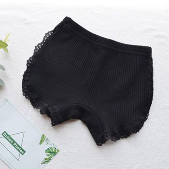 女孩打底裤儿童防走光保险裤三分女童双层加档棉质内裤学生裤头 黑色