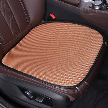 汽车坐垫四季通用冰丝凉垫夏季透气坐椅套小车简约半包编织坐垫单片