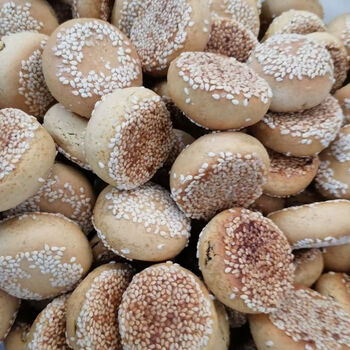 云舵安徽安庆望江太湖宿松特产 老式小月饼 传统手工小麻饼芝麻饼 2袋