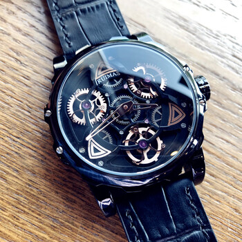 精工sanada欧美风黑科技炫酷时尚潮流男士防水手表学生真皮个性大表盘