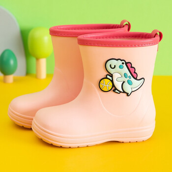 雾绡儿童雨鞋卡通雨鞋防滑童女童雨鞋水鞋宝宝雨鞋黄色140码内长14cm