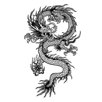 南欧世爵(nou61knight) 草本龙纹身男果汁防水仿真刺青大图大腿后背