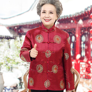 中老年唐装过寿衣服老人过生日80大寿服装女装女秋装奶