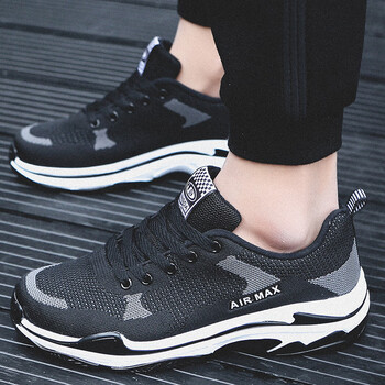 冬天鞋子男新版针织布透风彩色运动休闲鞋男青年男性好看黑红大人旅游