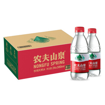 农夫山泉 饮用水 饮用天然水380ml 1*24瓶 整箱装