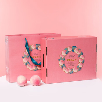 水蜜桃包装盒蜜桃盒9个装礼盒包装箱送人桃子包装盒高档桃盒现货 魏