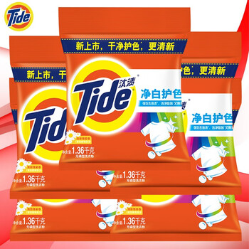 汰渍净白护色洗衣粉皂粉清新雏菊香洁净除菌又亮彩干净护色家用组合装