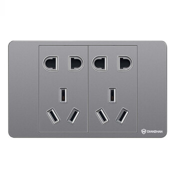 组装暗装厨房联排长插座2位10孔插座家用开关面板暗装118型二位10孔