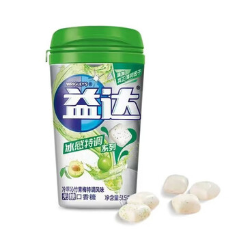 益达冰感酷立方冷萃特调系列口香糖23粒休闲零食糖果冰爽 竹子青梅