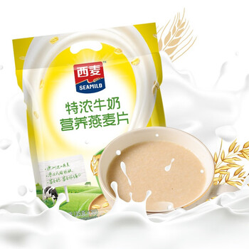 西麦牛奶燕麦片700g袋独立小包装阳光早餐营养奶香即食谷物冲饮食品