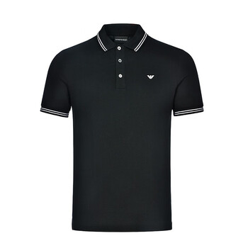 阿玛尼emporioarmani双线polo休闲宽松新款男士长袖弹力男国际大牌
