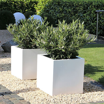 石头花箱花箱户外玻璃钢花盆阳台露台庭院花槽景观可移动花池长方形