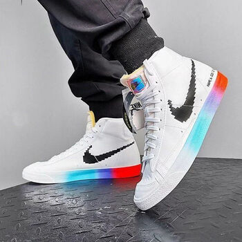 nike 耐克 新款开拓者aj电玩像素正版夜光反光男女鞋秋冬高帮板鞋休闲