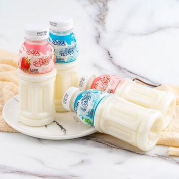 小洋人经典款妙恋乳酸菌饮品345ml瓶装原味草莓味儿童早餐奶饮料 经典