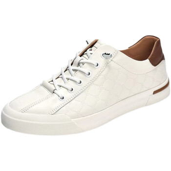 百丽男鞋潮流时尚撞色板鞋2021秋新款牛皮百搭休闲小白鞋7hz02cm1白色