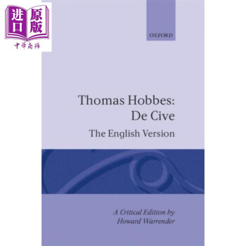 论公民 英文译本 霍布斯 de Cive The English Version 英文原版 Thomas Hobbes