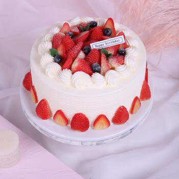 新款仿真淡奶油水果蛋糕模型塑胶假蛋糕样品橱窗摄影道具可定制款式