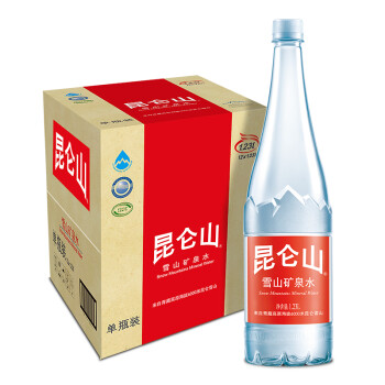 昆仑山 饮用天然矿泉水 1.23L*12瓶 整箱装 高端矿泉水