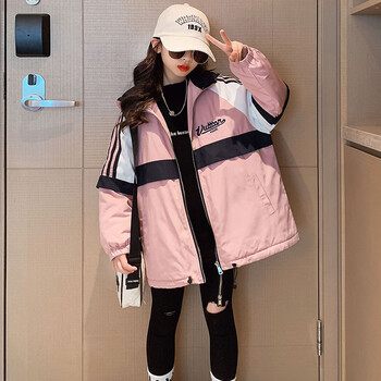 女孩冲锋衣春秋冬中学生新款加绒加厚少女三合一初中生冬天外套风衣潮
