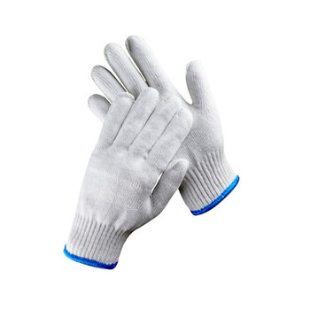 昊鹰 线手套劳保 加厚防滑耐磨工地干活工业防护劳工棉线劳保用品手套
