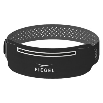 飞格尔（FIEGEL） 马拉松运动健身跑步手机腰包适用于苹男女士通用隐形腰带超薄户外防水手机包手机袋 黑色 标准款