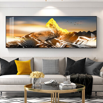 背靠金山-f款 220*90cm轻奢金晶钻画