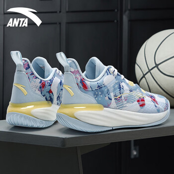 安踏(anta)【水花3代】安踏篮球鞋男鞋实战球鞋减震学生运动鞋 浅明蓝