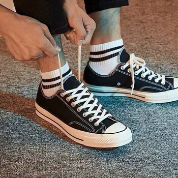 匡威（Converse）休闲鞋男2023新款1970s经典三星标情侣低帮复古运动女鞋162058C 162058C/黑色 35