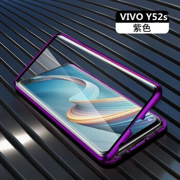 vivoy52s磁吸手机壳双面玻璃全包一体镜头保护y52s金属防摔保护套乔鸟