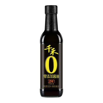 千禾零添加 280天酱油 500mL【0添加特级生抽】酿造家用烹饪调料