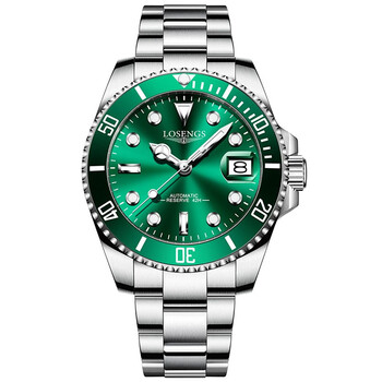 流浪琴抚瑞士认证名表潮流浪琴抚绿水鬼手表男士机械表潜水表十大品牌