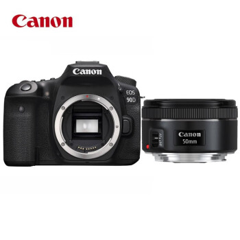 佳能（Canon）EOS 90D 单反相机 中端家用旅游照相机（EF 50mm f/1.8 STM 镜头套装）含64G卡+相机包+清洁套