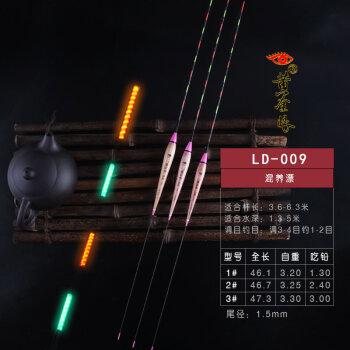黄金眼 黄金眼夜光鱼漂芦苇电子夜光漂轻量高灵敏鲫鱼漂夜钓浮漂 LD-009配CR425电池 2号一支