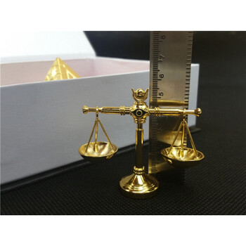 游戏王千年智慧轮钥匙扣貘良了七神器网游周边饰礼品 金色天平秤摆件