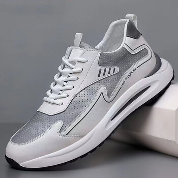 春季男款运动鞋韩版时尚潮鞋休闲鞋学生软底跑步运动鞋男ts921灰色39