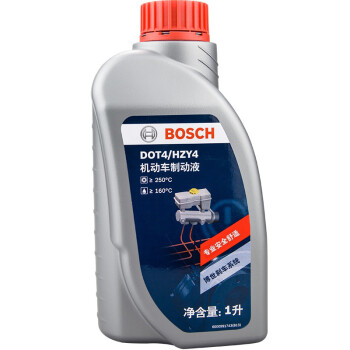 博世(BOSCH) DOT4 刹车油/制动液/离合器油 1L 通用型(干沸点250℃/湿沸点160℃)进口原料国内调配 一升装