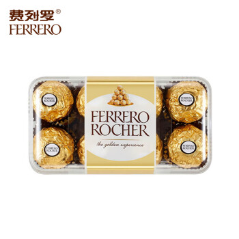 费列罗（FERRERO）榛果威化糖果巧克力制品16粒礼盒装200g 喜糖零食伴手礼节日礼物
