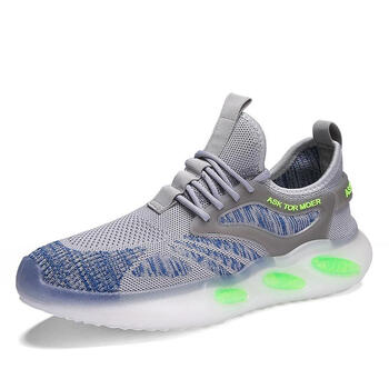 男运动鞋耐磨橡胶鞋底加厚鞋春夏季新款时尚飞织潮鞋韩版时尚跑步休闲