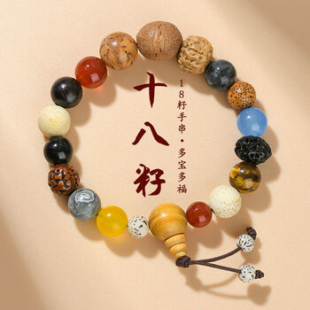 南京鸡鸣手串寺十八籽手串杭州灵隐十八子18籽手持菩提子多宝文玩多宝