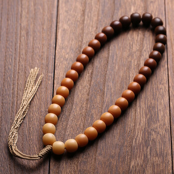 根手串佛珠手链手持男女文玩桶珠 蒙萨俪 风化果36颗12x11mm老型桶