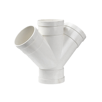 lesso联塑pvc排水管45°斜四通下水排污管材接头配件 【50】1寸半