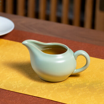 雅集公道杯汝窑茶海分茶器陶瓷茶具配件耐热公杯功夫茶具长嘴150ml