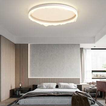 灯现代简约房间灯家用室内北欧圆形吸顶灯极简卧室灯小户型公寓灯具