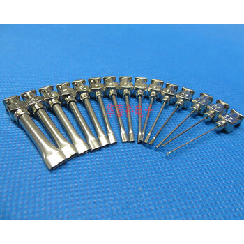 rykkz 1英寸不锈钢点胶针头针咀打胶机扁头扁咀针头点胶机针筒针头尖