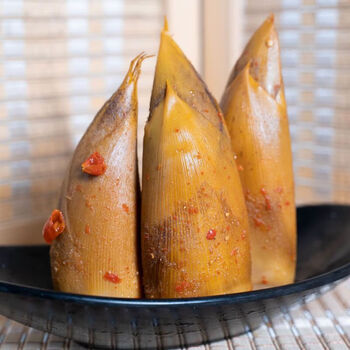 雅叔网红手剥黄金笋香辣味开袋即食500g冬笋泡椒鲜嫩竹笋休闲零食 香