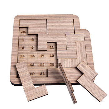 日历拼图十级难度puzzleaday超难烧脑日历拼图挑战每木制游戏礼物玩具