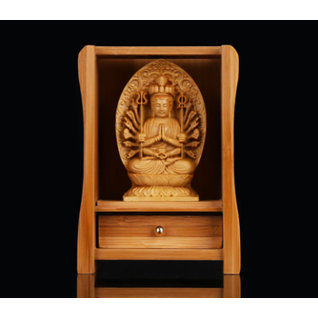 禄通小型佛龛 迷你款小佛龛带抽屉随身佛牌龛泰国佛牌柜佛柜小型佛龛