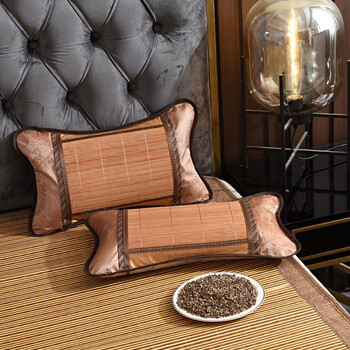 月语家纺冰丝席枕头夏凉竹席枕麻将枕头荞麦枕成人学生单人枕头冰丝