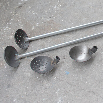 加厚钢管长柄泥勺淤泥勺子漏勺挖洞铁勺农用粪勺子清理下水道工具