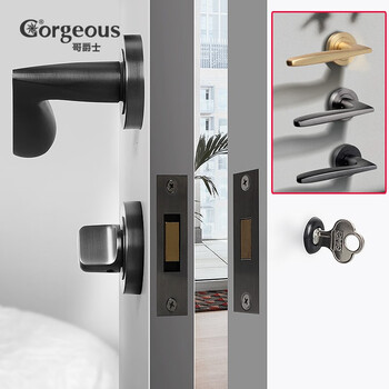 哥爵士 Gorgeous 隐形门锁卧室单面锁背景墙储物间隐藏暗锁单面暗装黑色门锁隐形门锁 银色带锁匙 图片价格品牌报价 京东